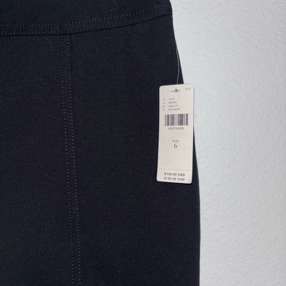 Anthropologie Maeve Size 6 Black Slit Split Front Flared Ponte Pant NEW NWT - Picture 5 of 6